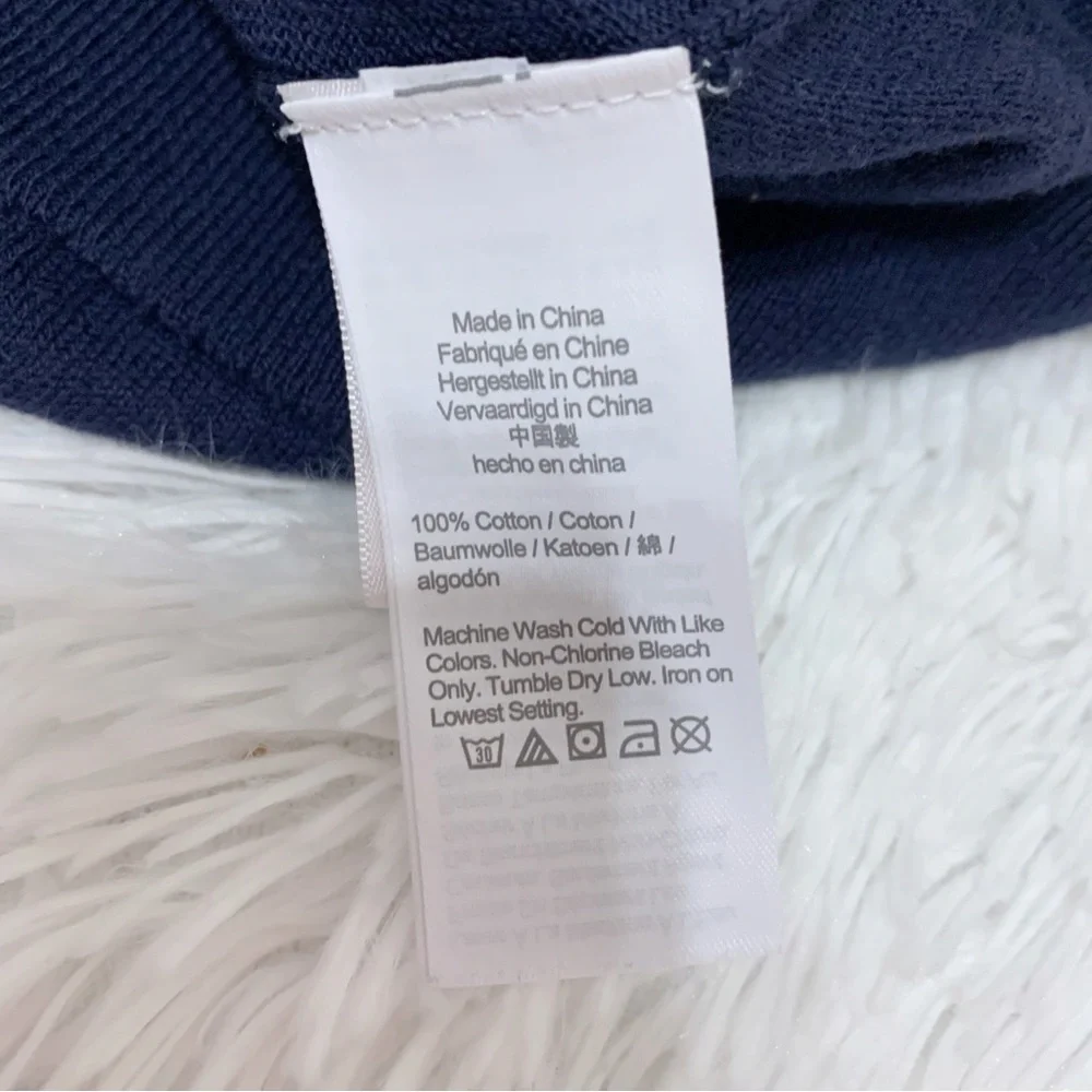 J Crew Men's short‎ sleeve Navy Polo popover sweater